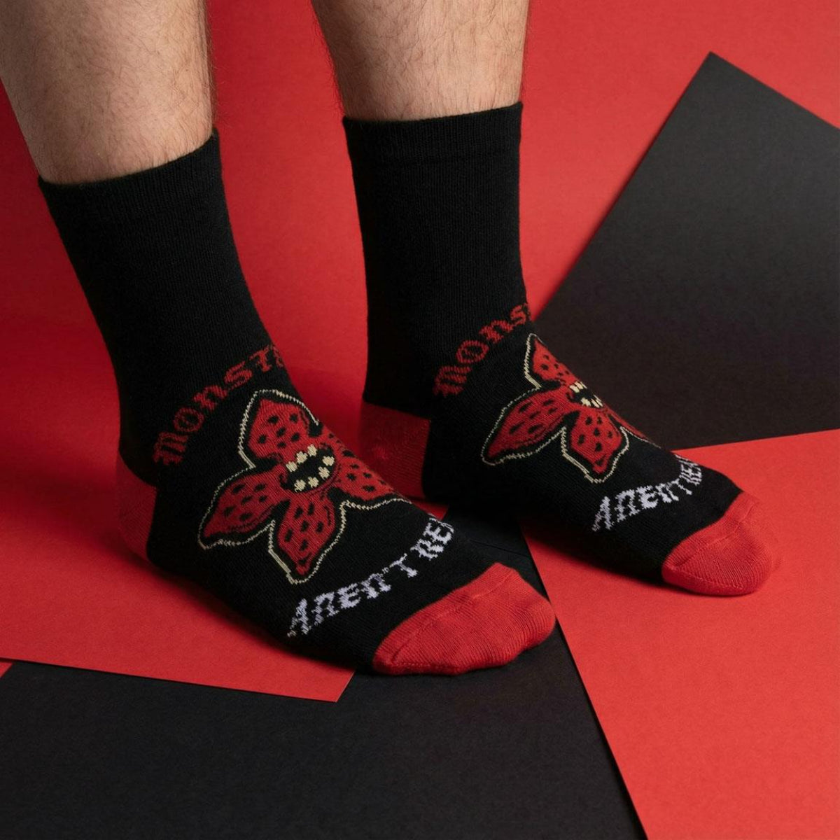 Stranger Things Unisex Kurzsocken Set 38 bis 45 bequemer Materialmix