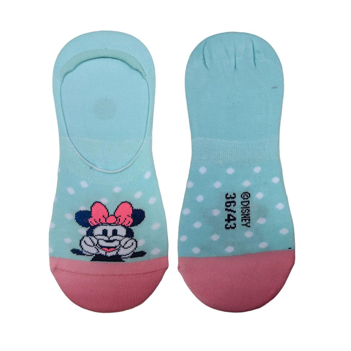 Disney Minnie Mouse Kurzsocken 2er Set Damen Größe Onesize