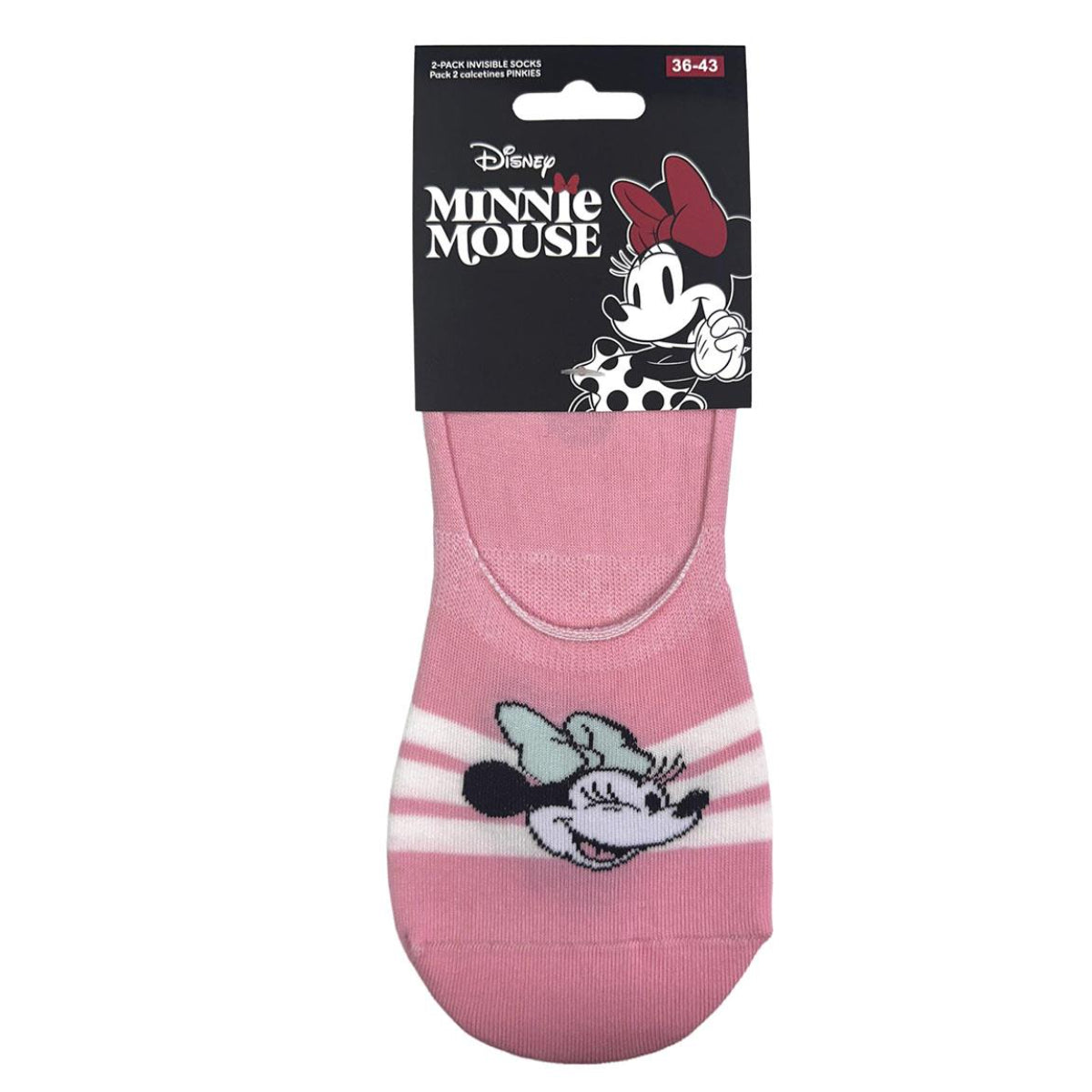 Disney Minnie Mouse Kurzsocken 2er Set Damen Größe Onesize