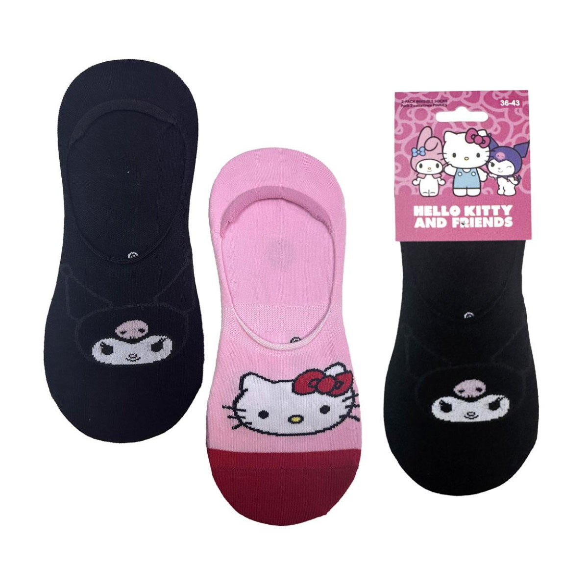 Hello Kitty 2'er Sneakersocken Pinkies Pack 36 bis 43 (Onesize)