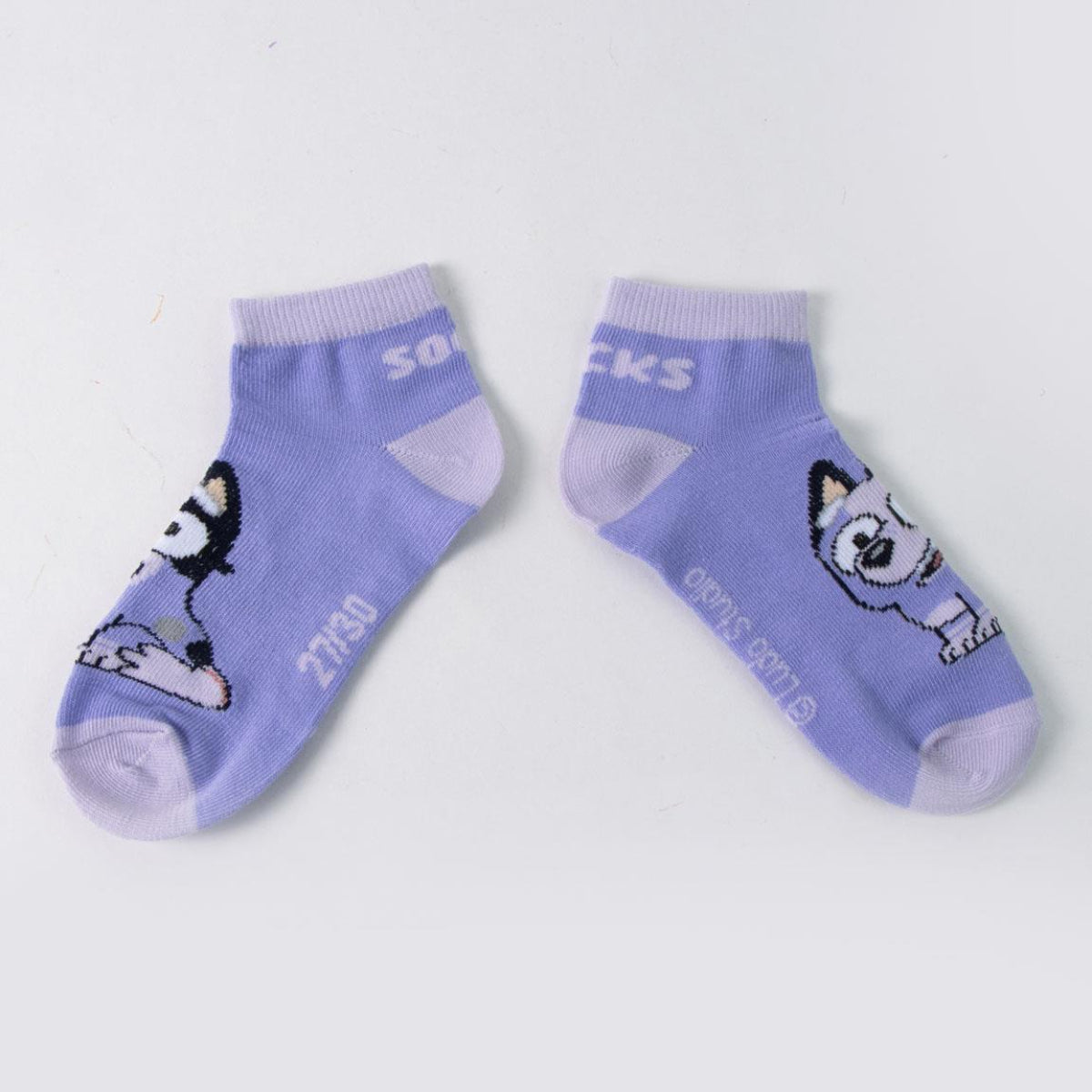 Bluey 7 Paar Kinder Kurzsocken Set für Schule und Freizeit