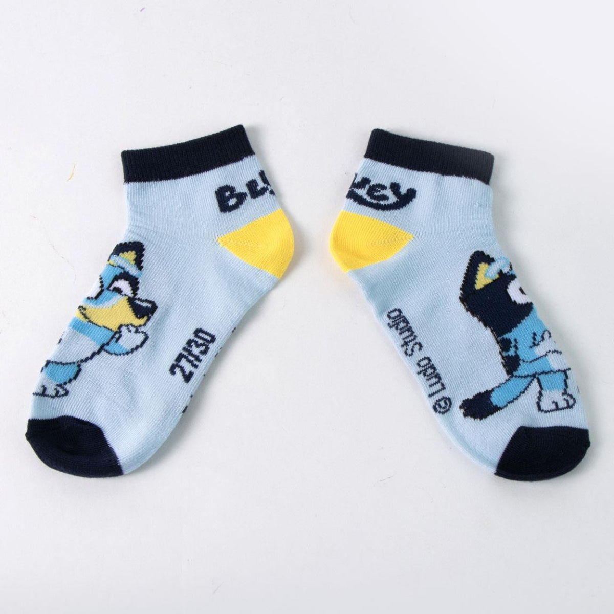 Bluey 7 Paar Kinder Kurzsocken Set für Schule und Freizeit
