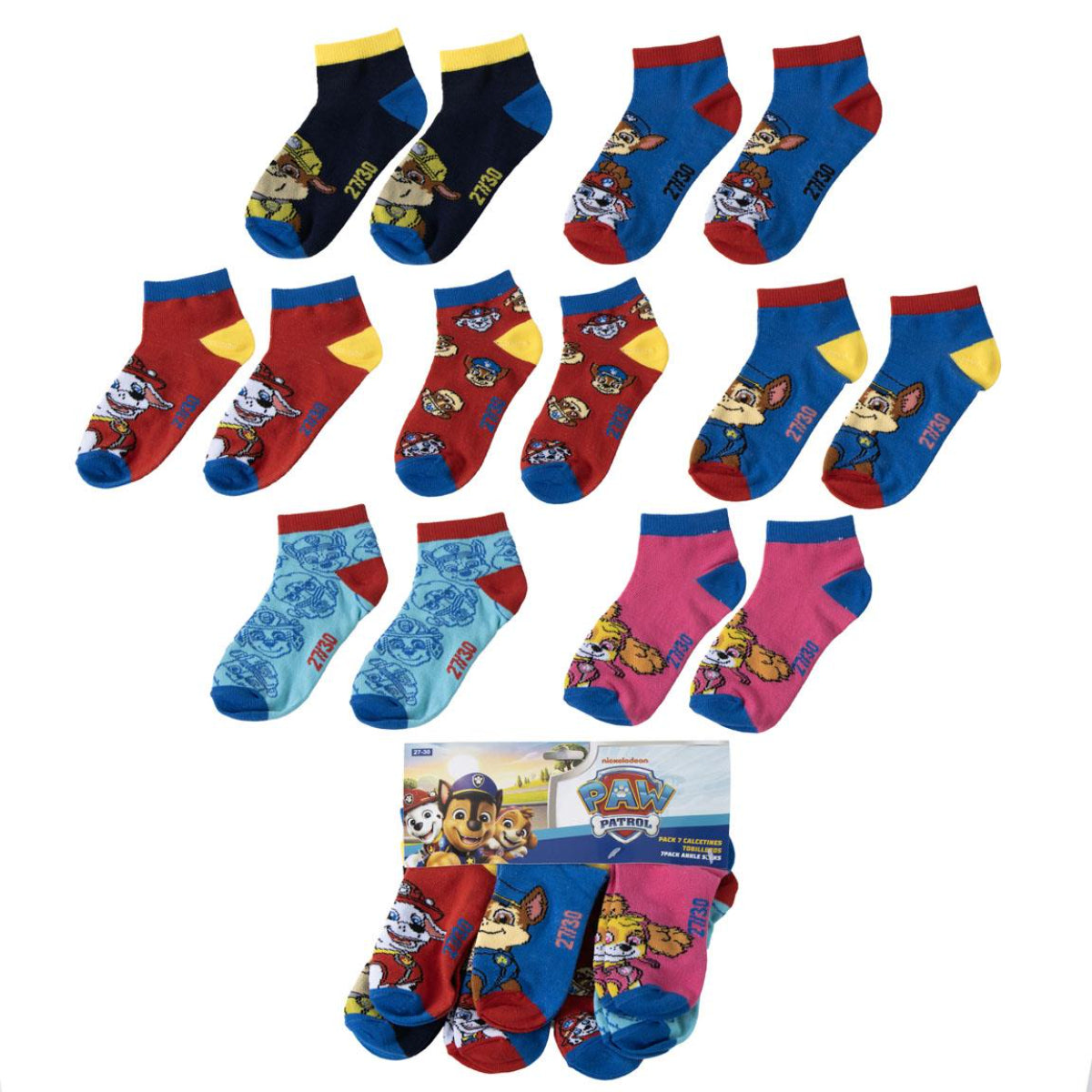 Paw Patrol Kinder Kurzsocken Set für Alltag und Sport