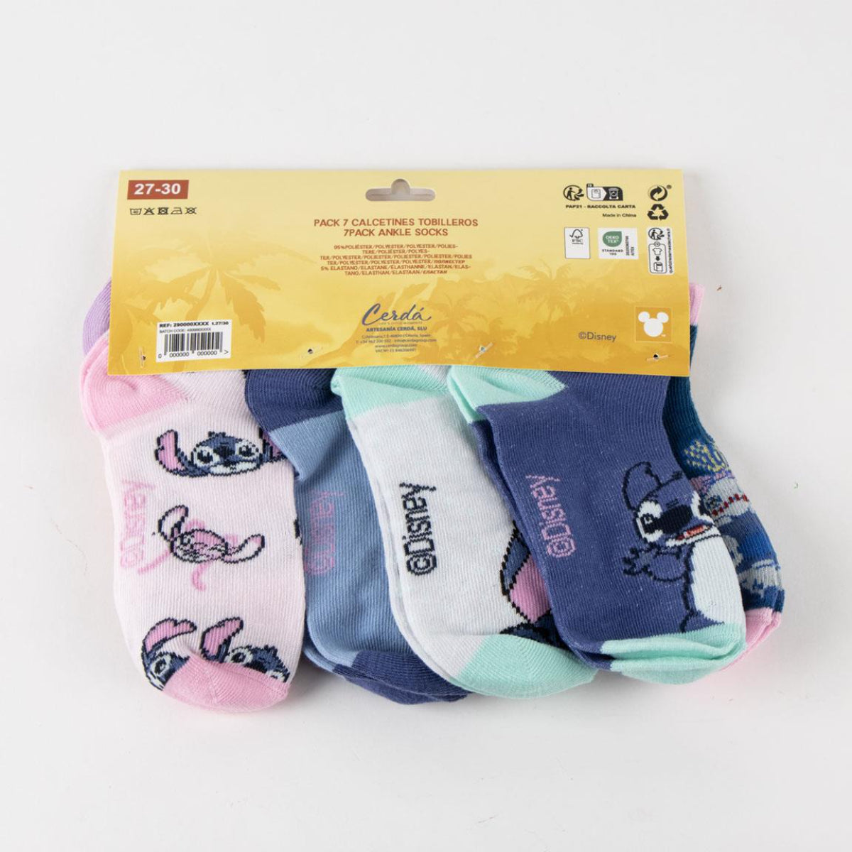 Disney Lilo und Stitch Kinder Kurzsocken Sockenpack Sneaker Socken Set für Kinder