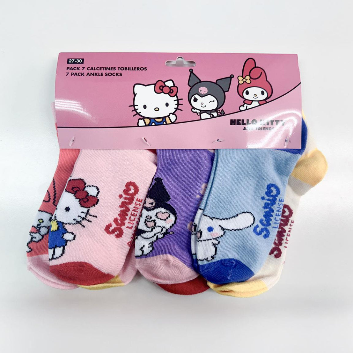 Hello Kitty Kinder 7'er Sneakersocken Mehrpack