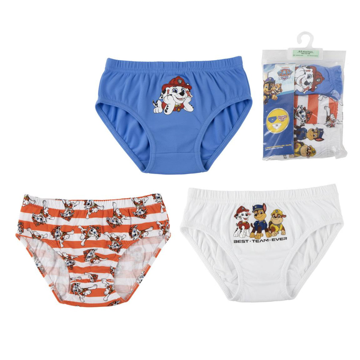 Paw Patrol Kinder Unterwäsche Set Jungen 3 teilig Baumwolle