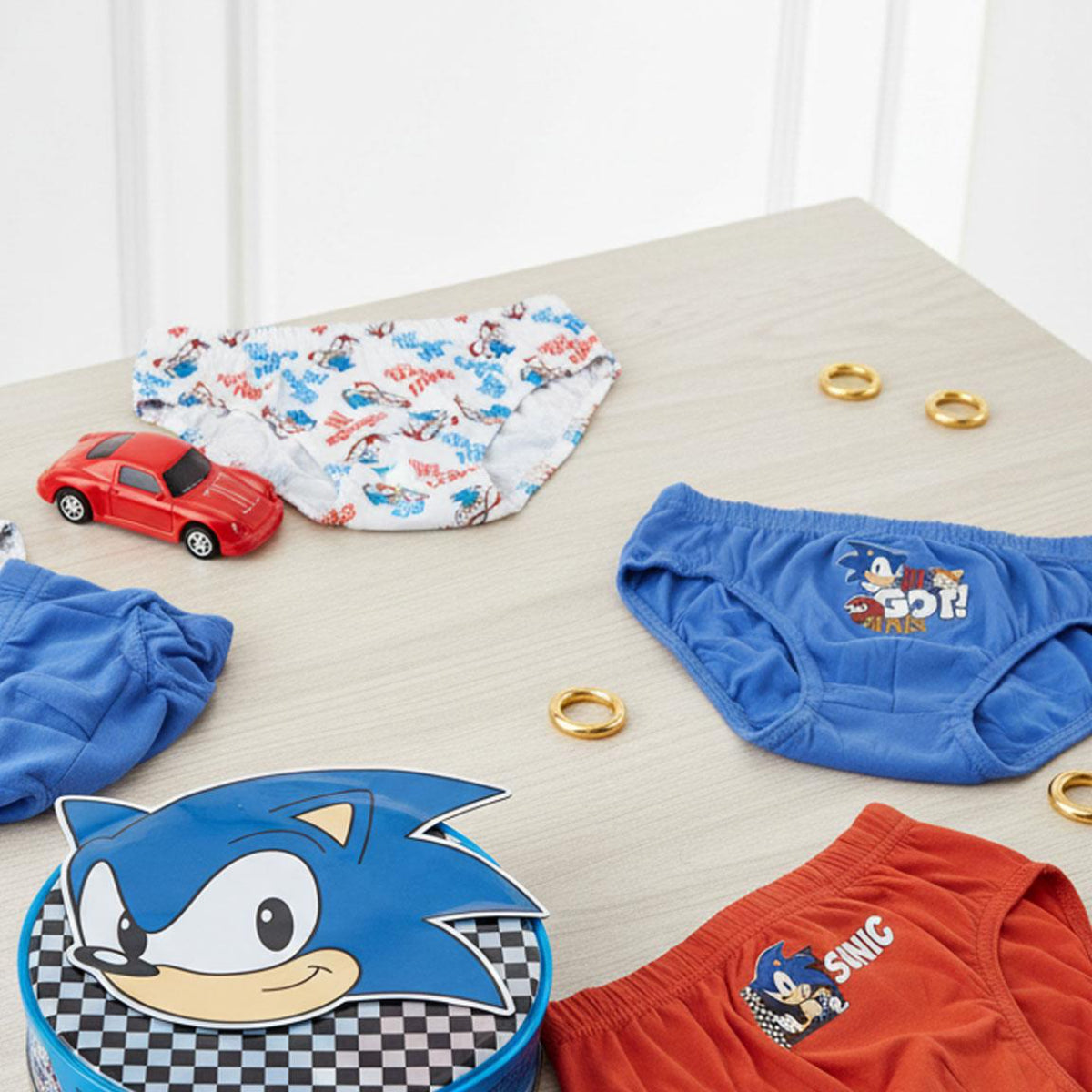 Sonic 5'er Pack Jungen Unterwäsche Set 100% Baumwolle Single Jersey