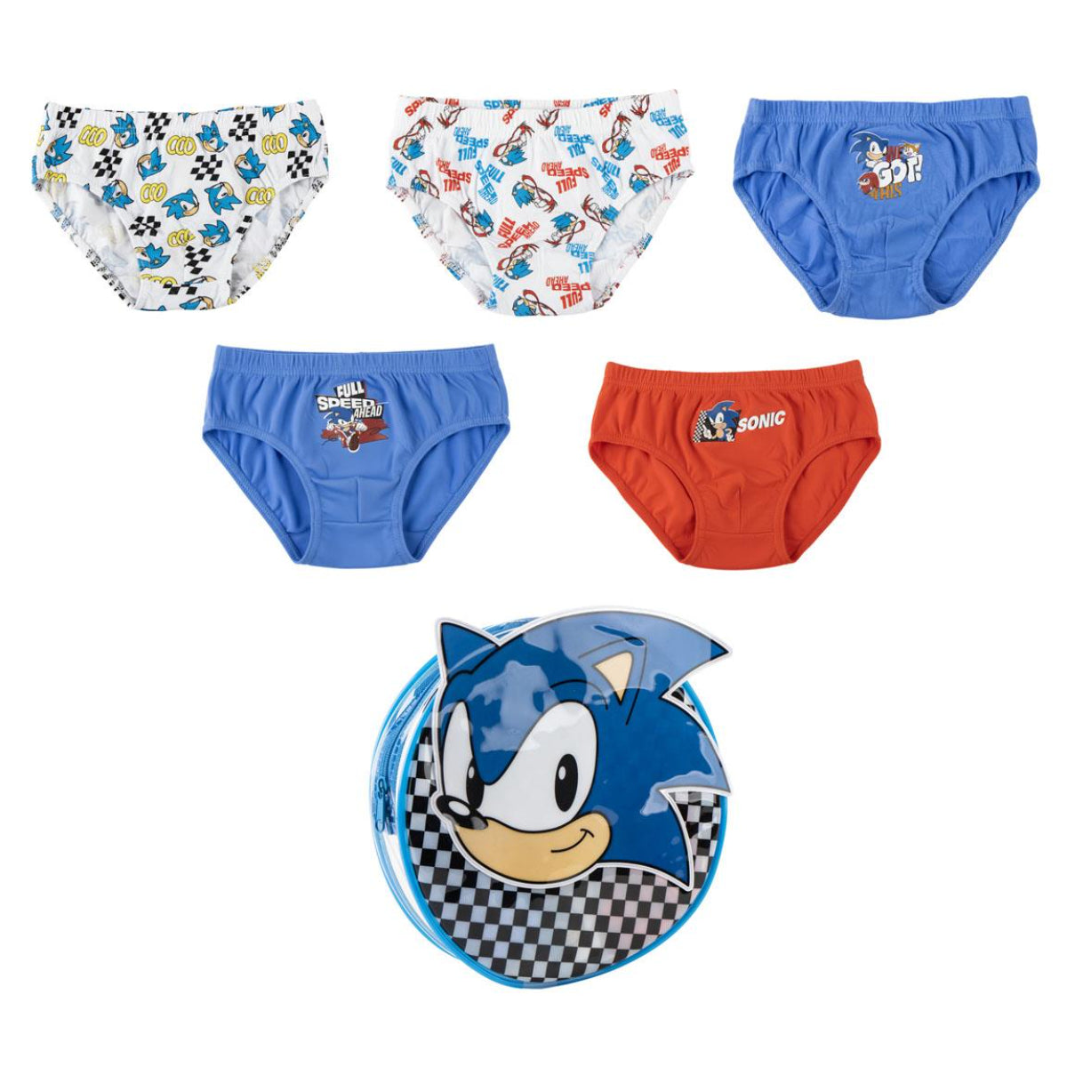 Sonic 5'er Pack Jungen Unterwäsche Set 100% Baumwolle Single Jersey