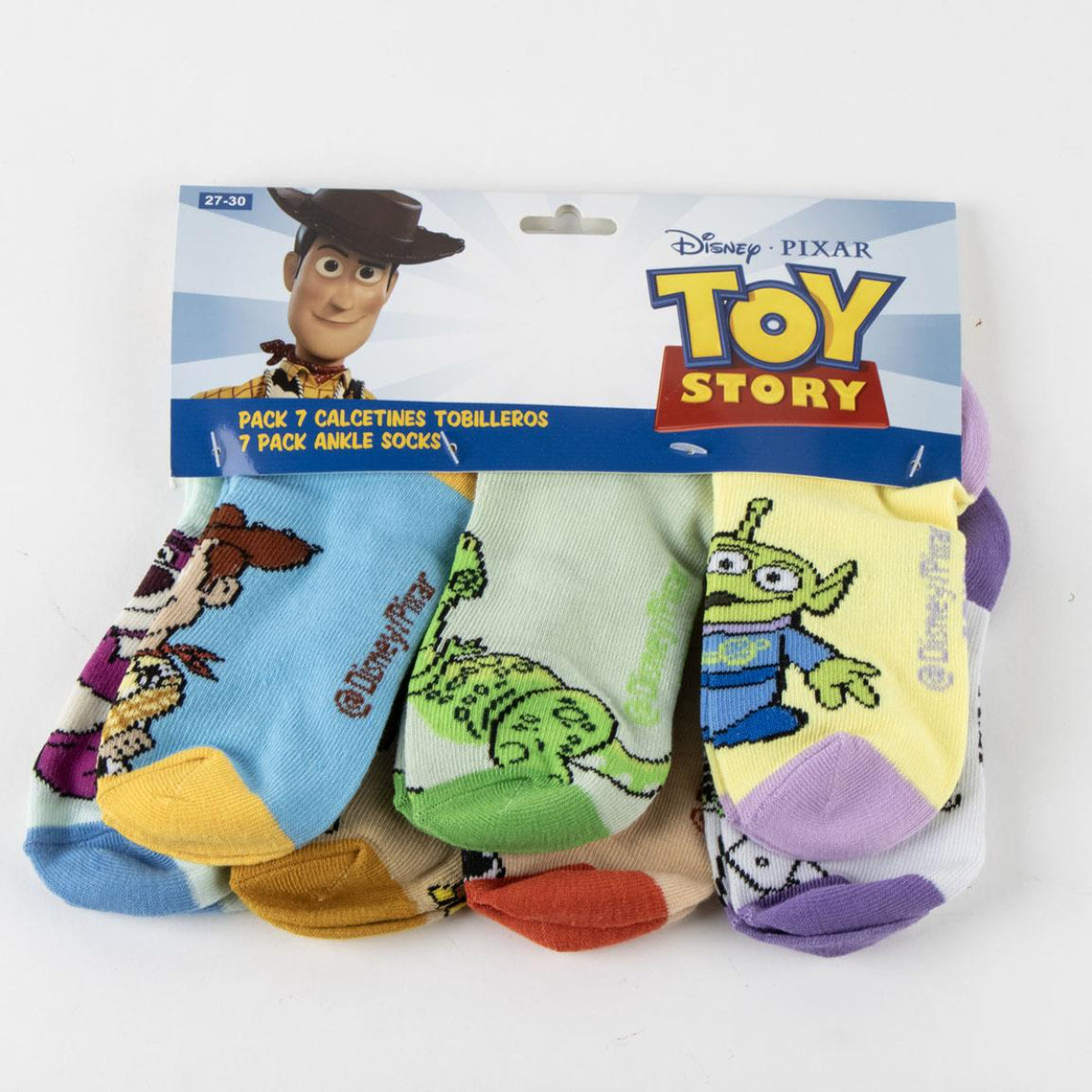 Disney Toy Story 7 Paar Kinder Kurzsocken Mehrpack für Alltag und Sport
