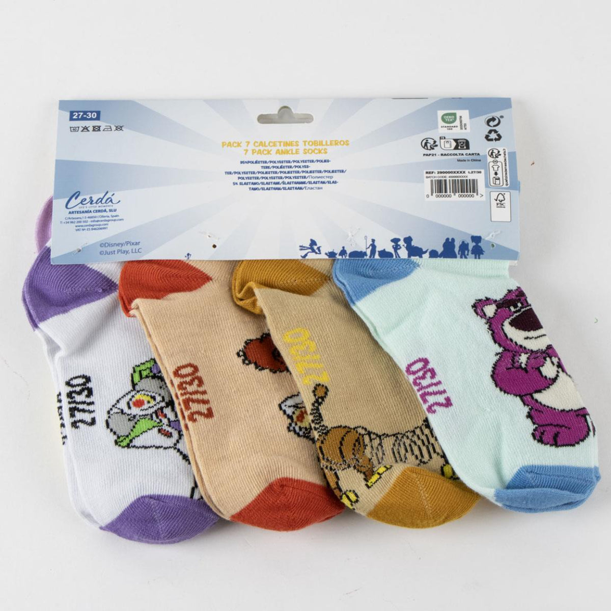 Disney Toy Story 7 Paar Kinder Kurzsocken Mehrpack für Alltag und Sport