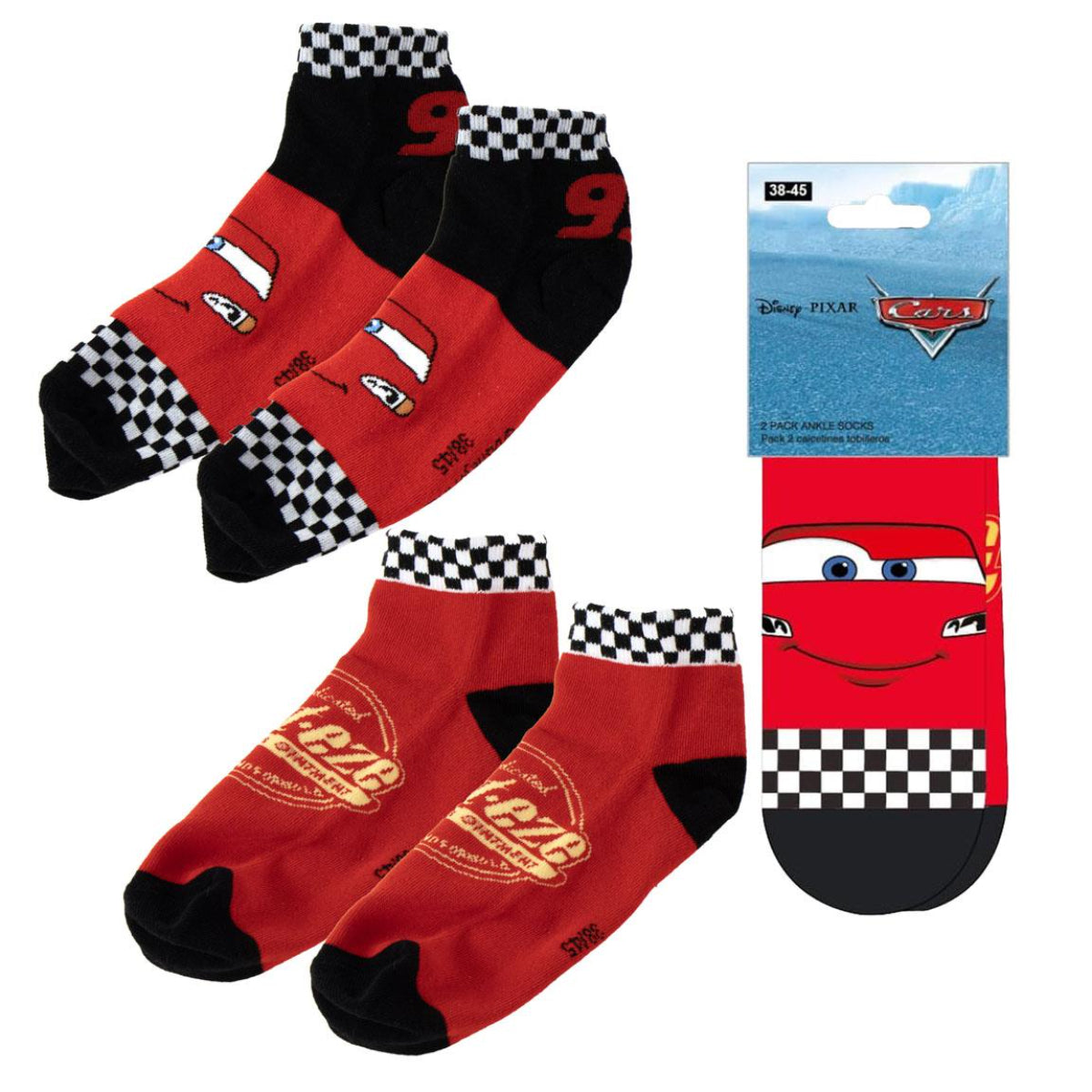 Disney Cars Socken 2 Paar 38 bis 45 (Onesize)