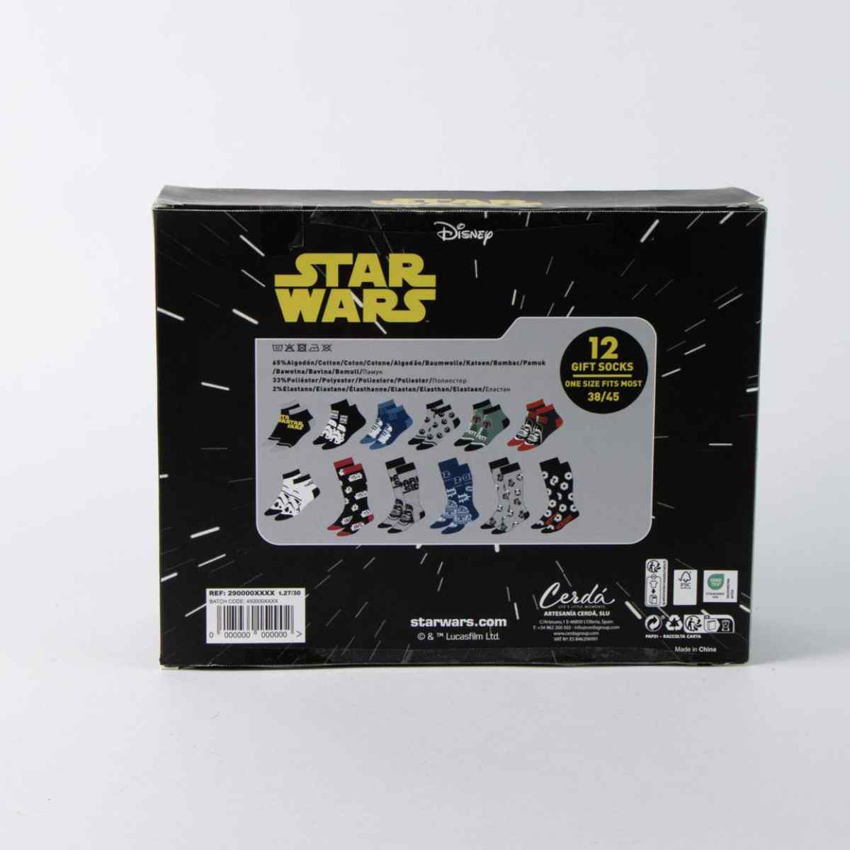 Star Wars Erwachsene Socken 12er Pack Lifestyle Design Größe 38-45