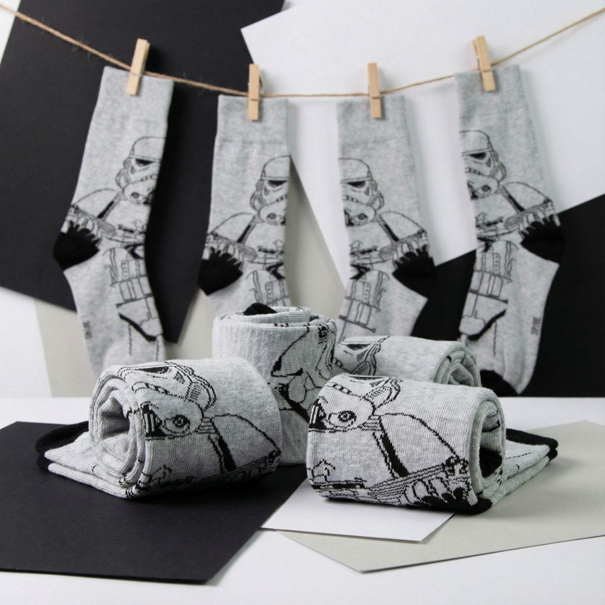 Star Wars Socken für Erwachsene bequeme Alltagssocken Größe 38-45