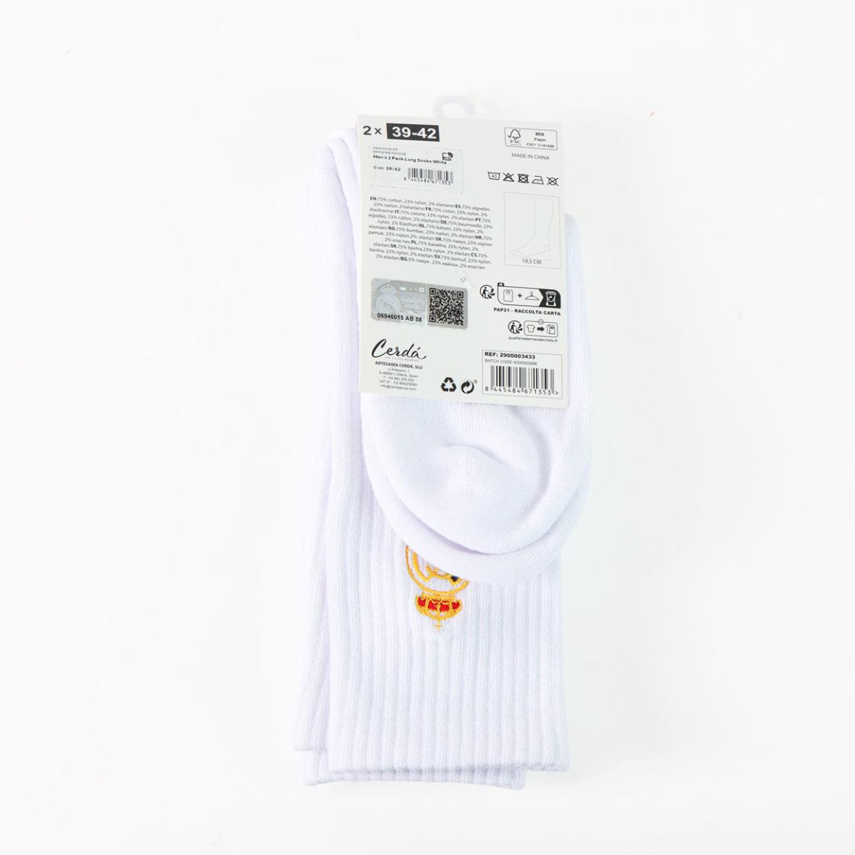 Real Madrid Sockenpack 2 Paar Herren Baumwollsocken Alltag Freizeit