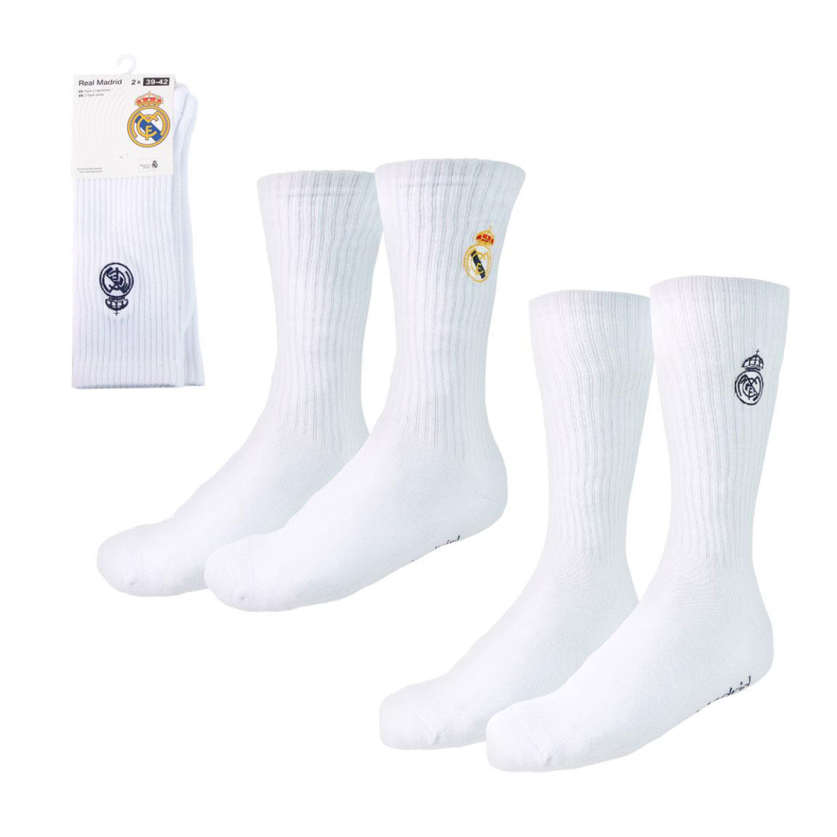 Real Madrid Sockenpack 2 Paar Herren Baumwollsocken Alltag Freizeit