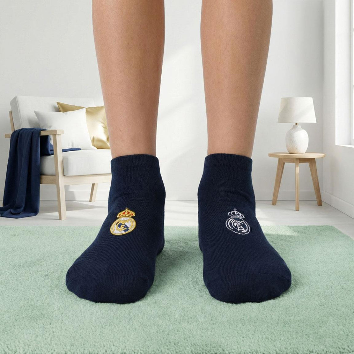 Real Madrid Socken 2er Pack Herren Baumwollsocken Freizeitsocken Alltag