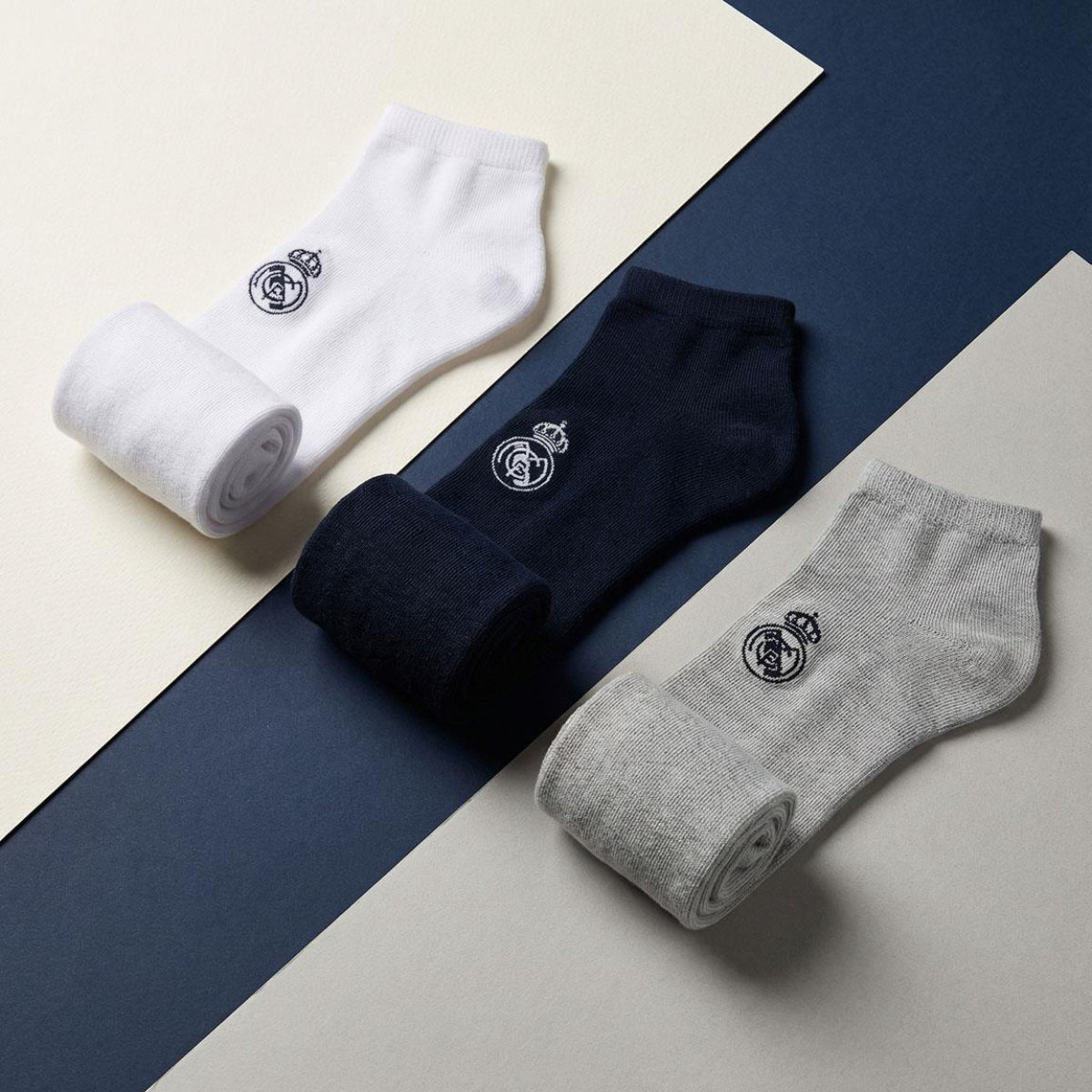 Real Madrid Socken Kinder 3er Pack Alltag Baumwollsocken