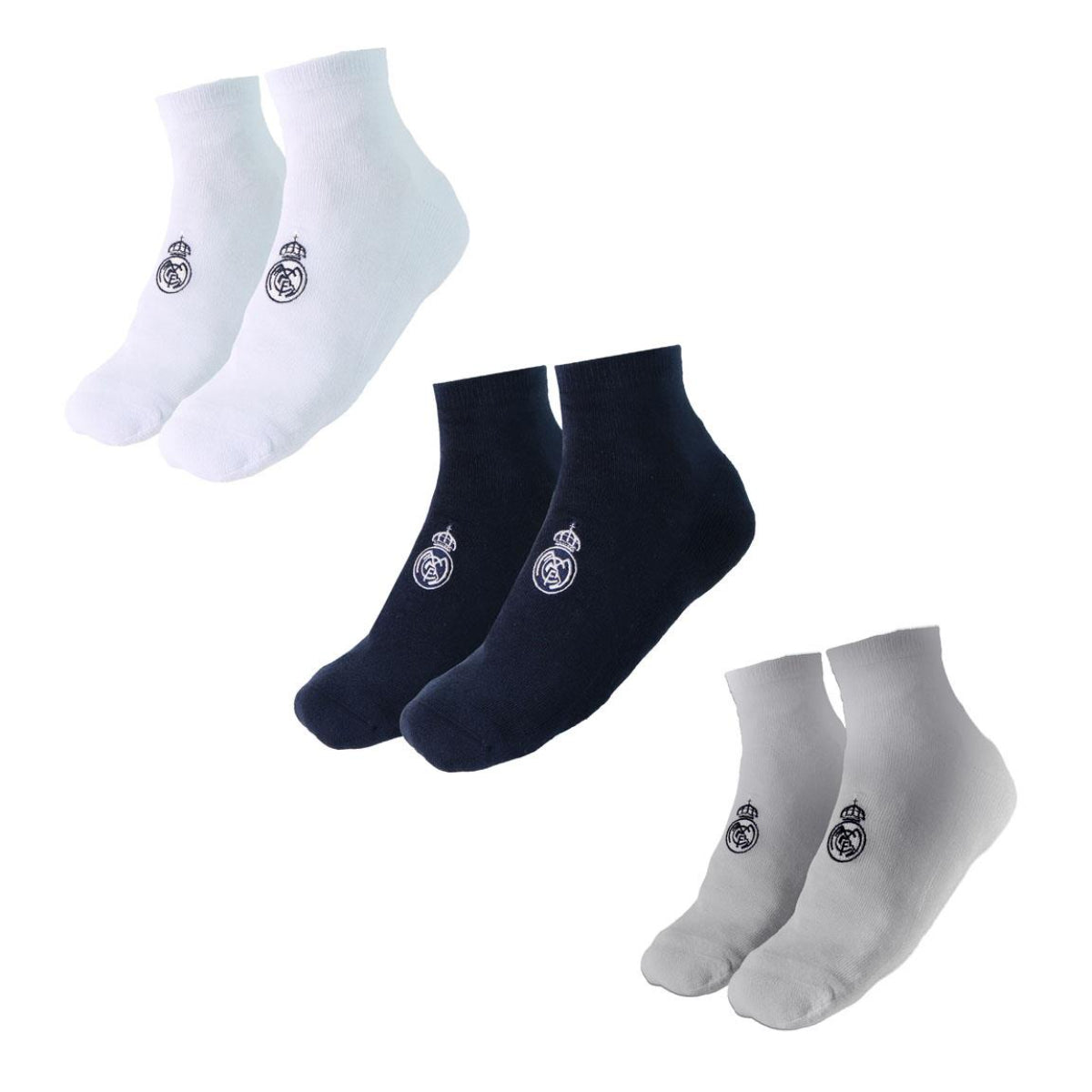 Real Madrid Socken Kinder 3er Pack Alltag Baumwollsocken
