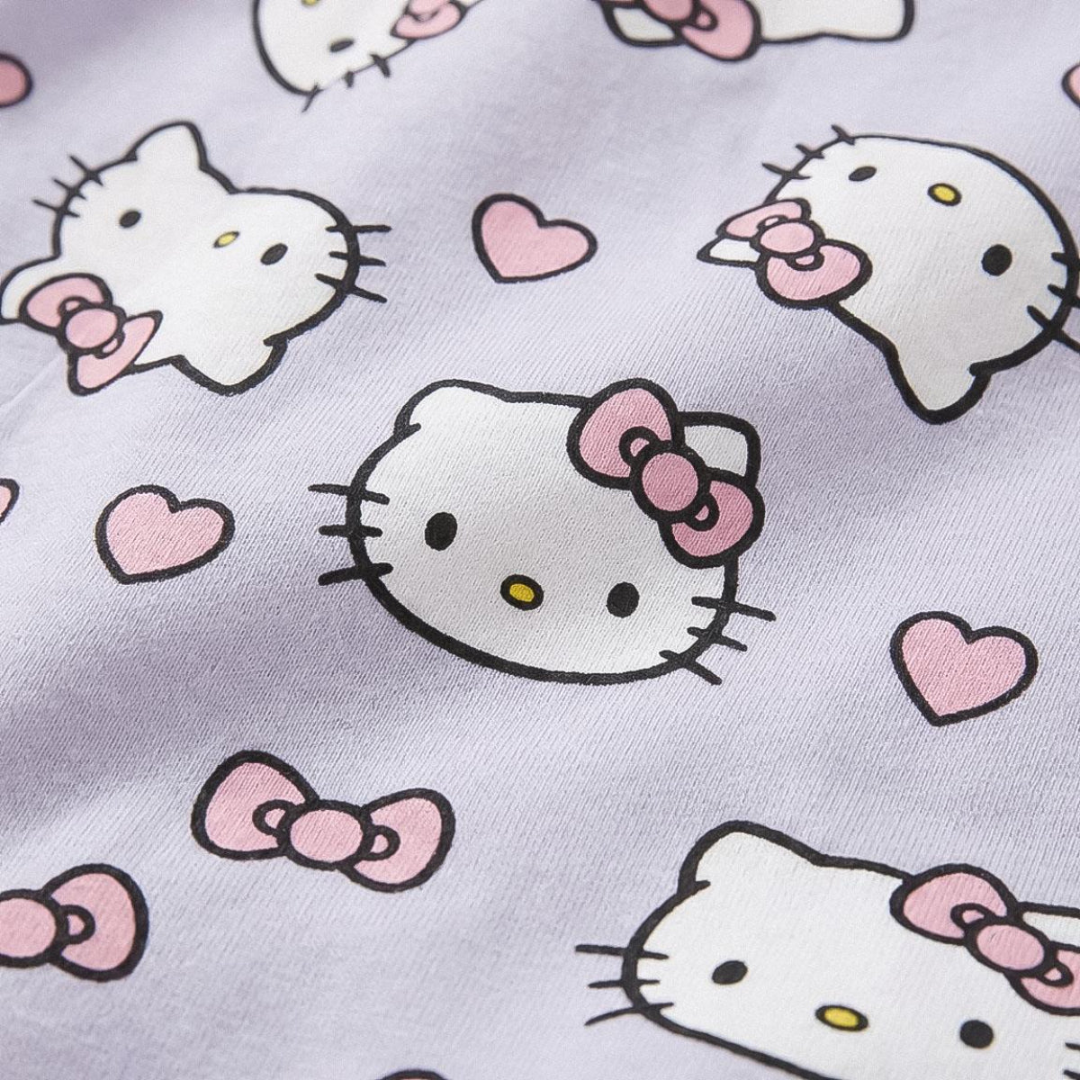 Sanrio Hello Kitty Kinder Nachtwäsche Zweiteiler lang für Schlafen und Freizeit