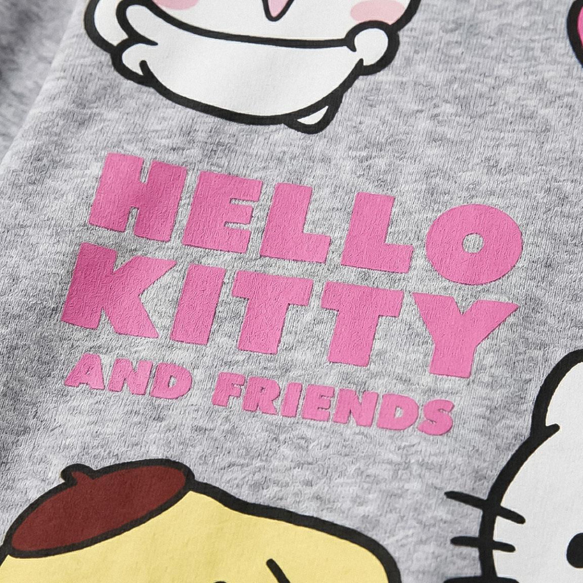 Sanrio Hello Kitty Kinder Sweatshirt French Terry für Mädchen Alltag und Freizeit