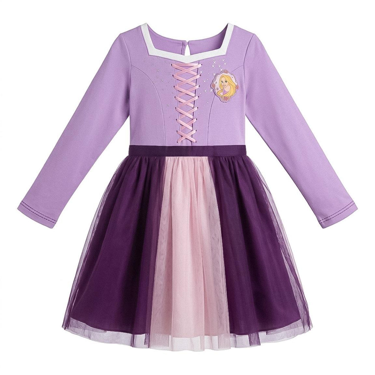 Disney Princess Kinder Kleid leichtes Jersey Kleid für Alltag Sommer und Geschenkidee