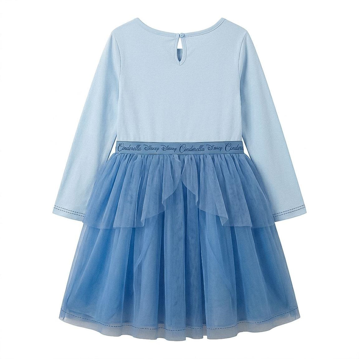 Disney Cinderella Mädchen Kleid leichtes Jersey Kleid für Alltag und Urlaub