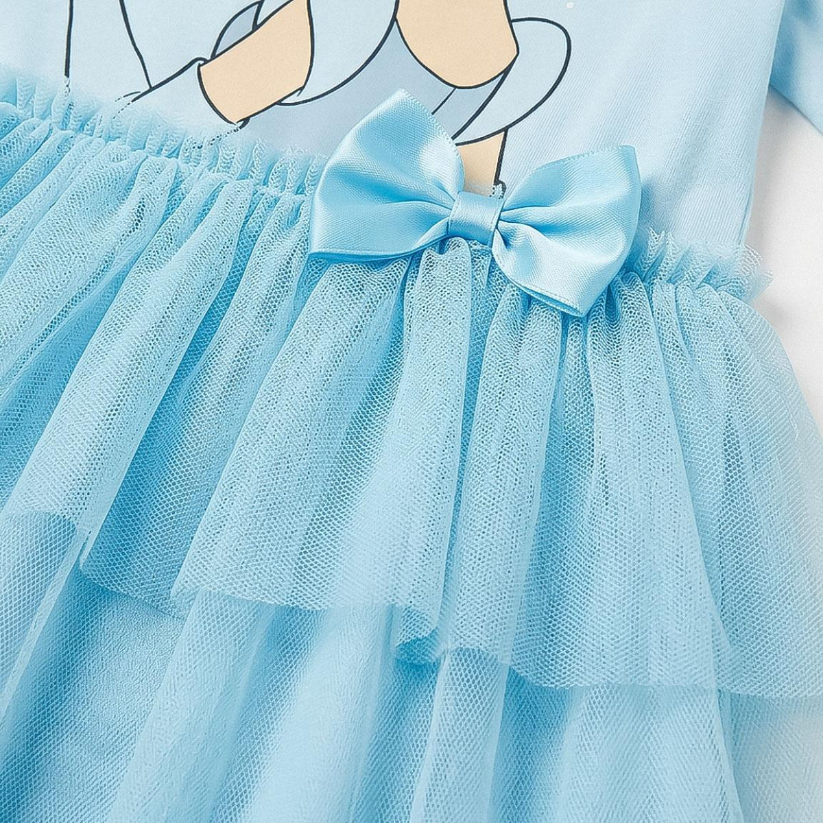 Disney Cinderella Mädchen Kleid leichtes Jersey Kleid für Alltag und Urlaub