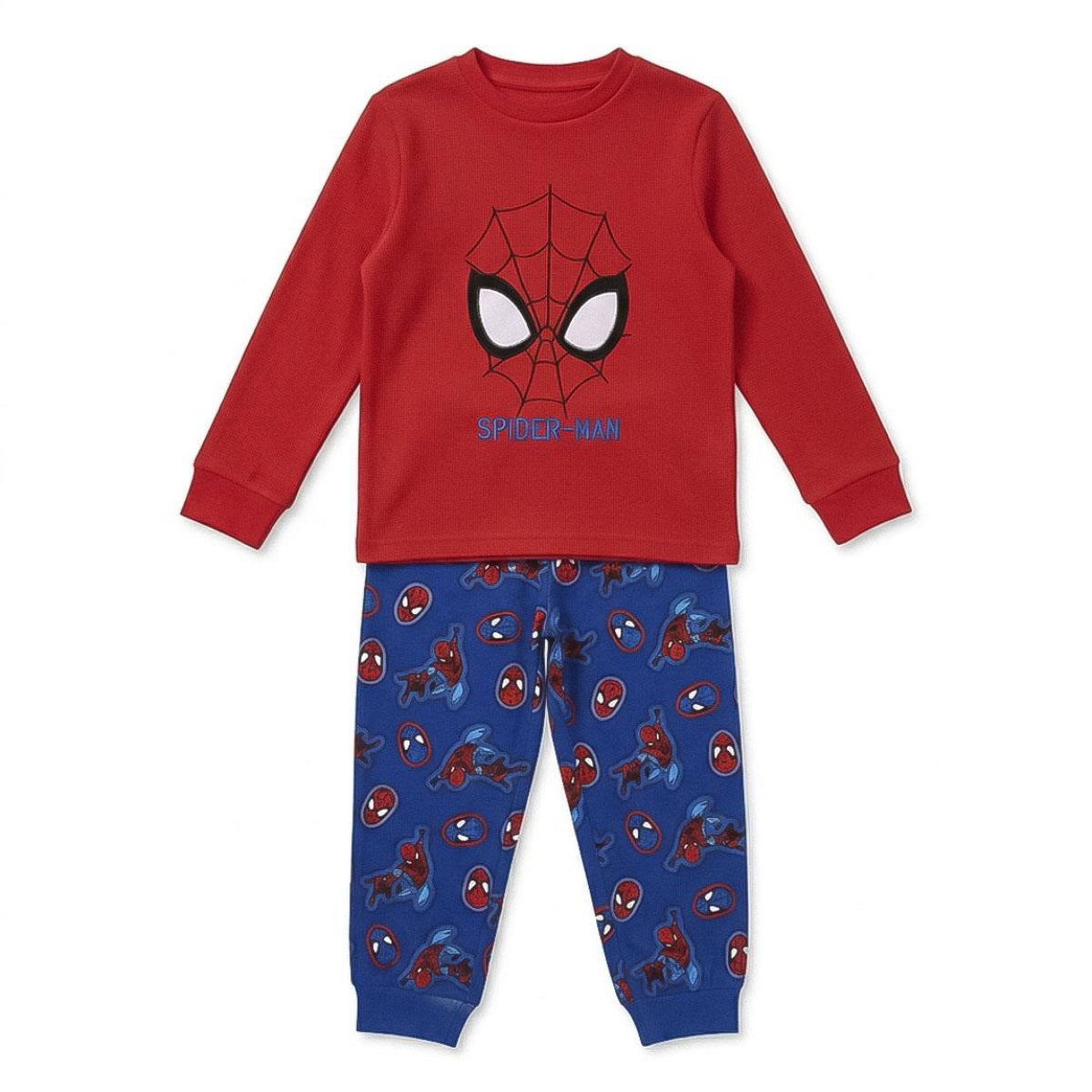 Spiderman Kinder Nachtwäsche Zweiteiler lang für Schlafen Freizeit und gemütliche Abende