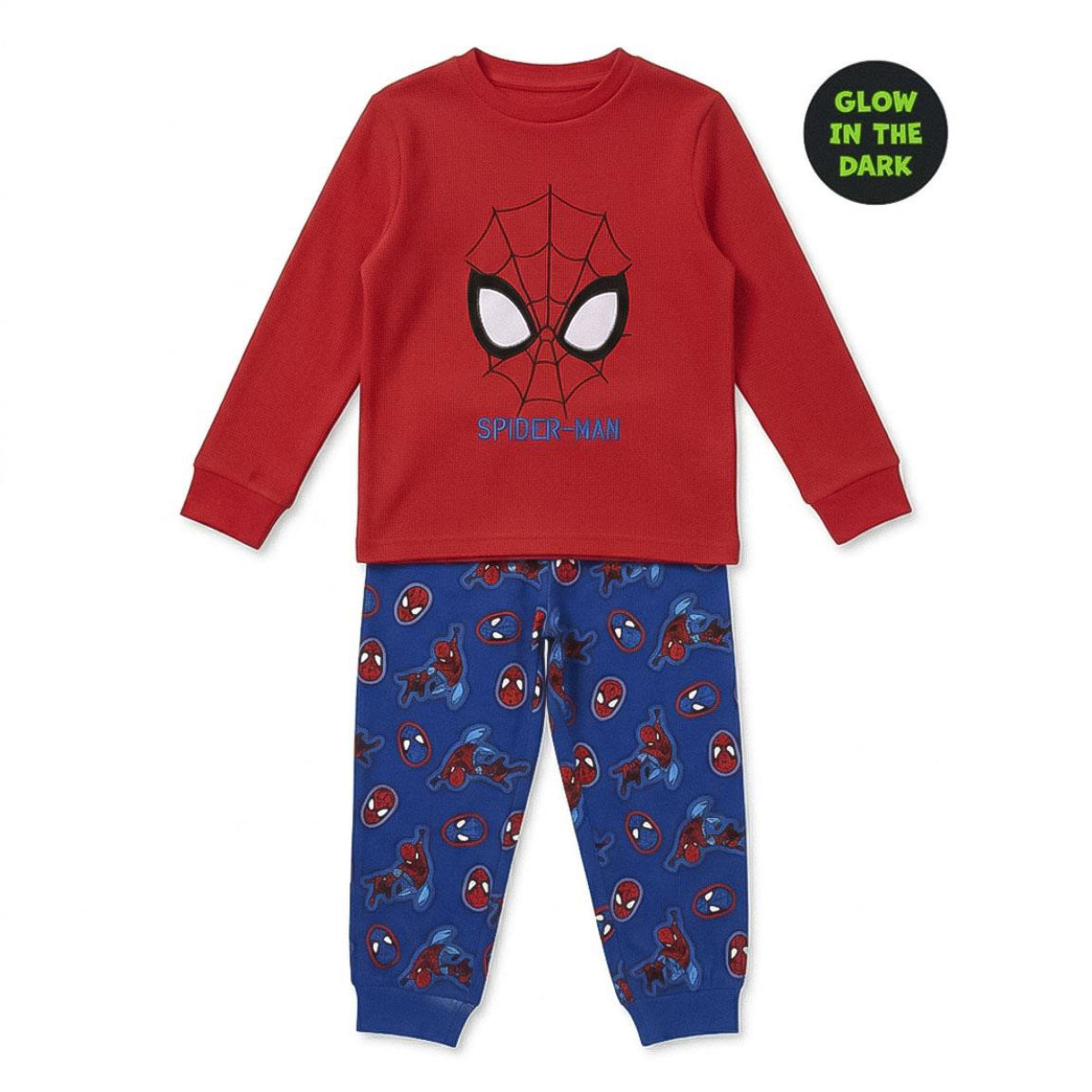 Spiderman Kinder Nachtwäsche Zweiteiler lang für Schlafen Freizeit und gemütliche Abende