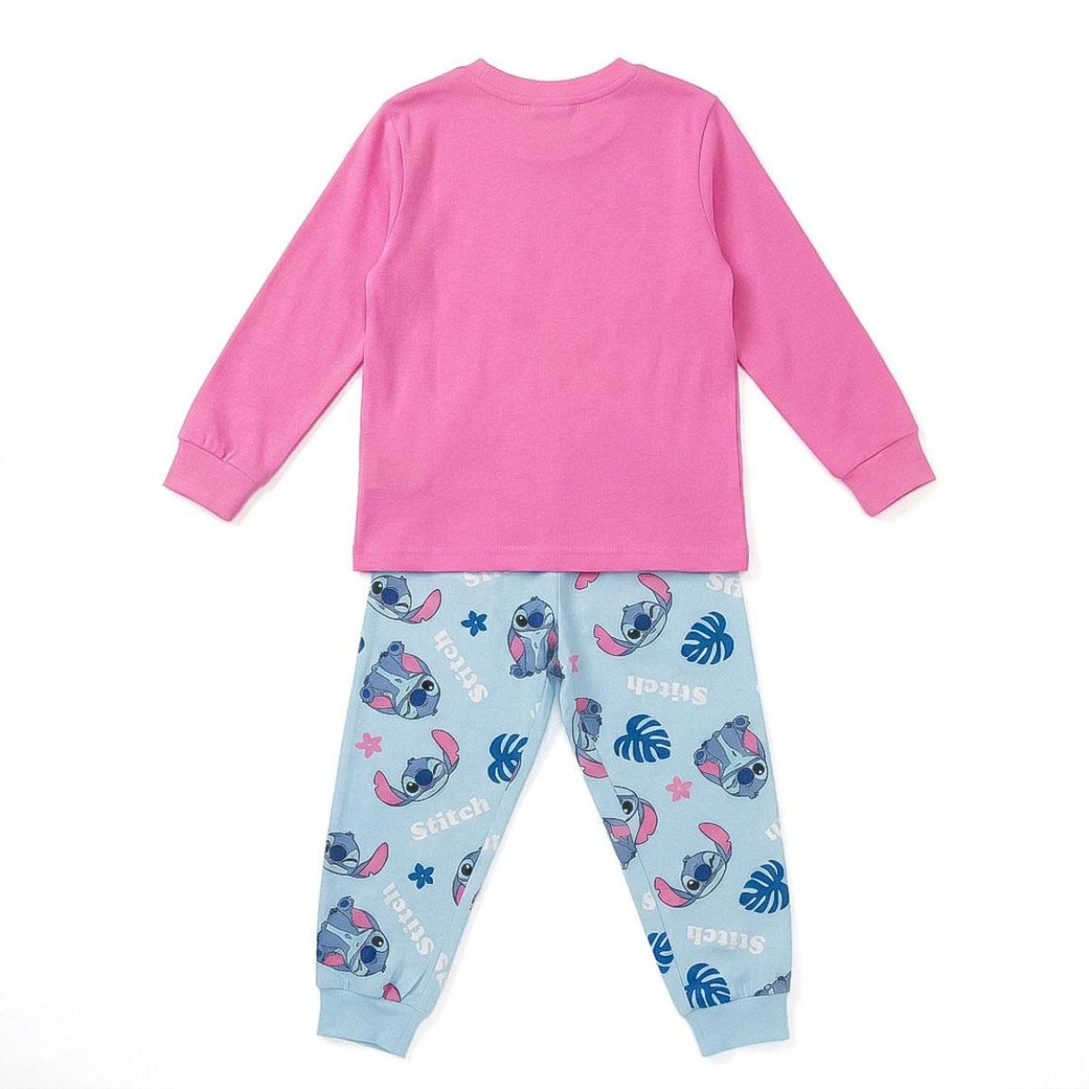 Disney Stitch Kinder Schlafanzug lang für Fans Ferien Urlaub und gemütliche Abende
