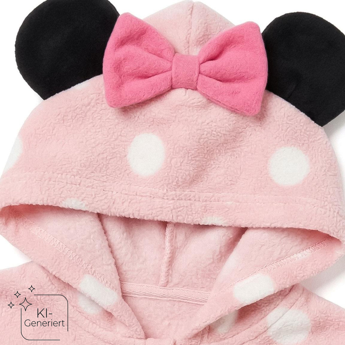 Disney Minnie Einteiliger Pyjama Kinder mit Applikationen für Nacht Zuhause und Freizeit