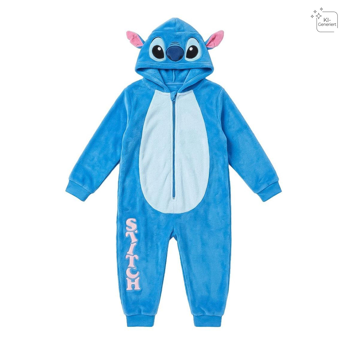 Disney Stitch Kinder Pyjama Einteiler mit Applikationen für Nacht Zuhause Freizeit