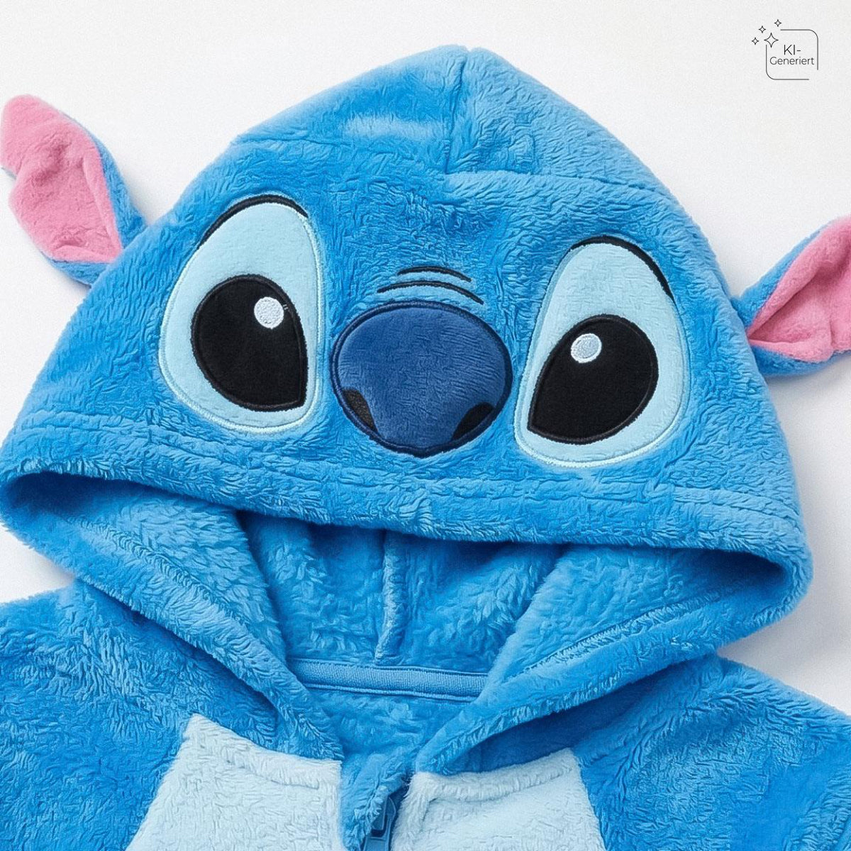Disney Stitch Kinder Pyjama Einteiler mit Applikationen für Nacht Zuhause Freizeit