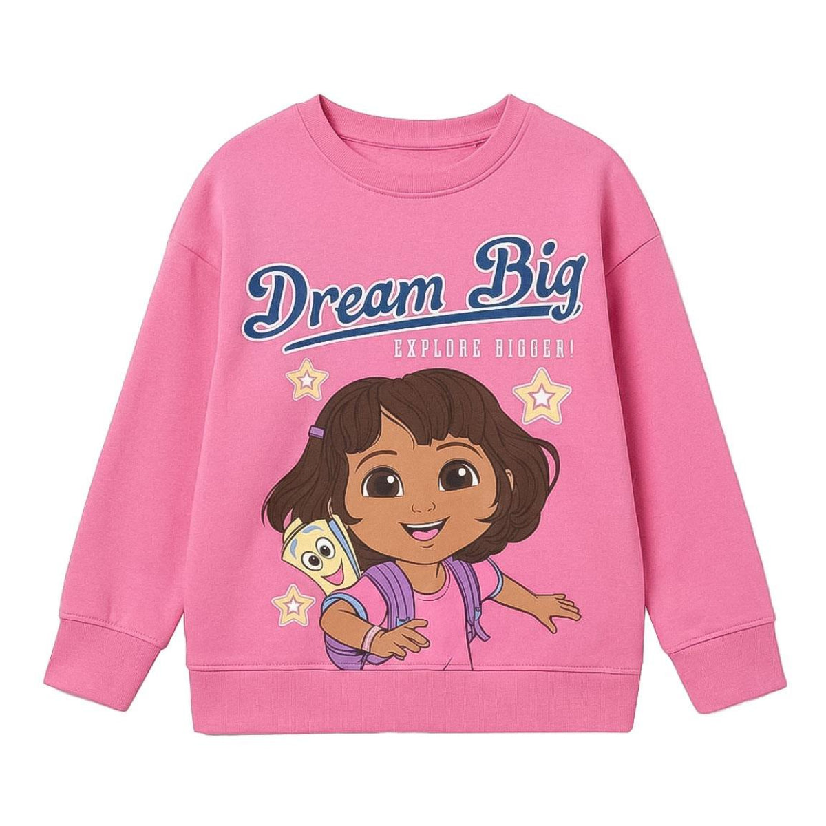 Dora the Explorer Kinder Sweatshirt French Terry für Mädchen 3 bis 6 Jahre Alltag und Freizeit