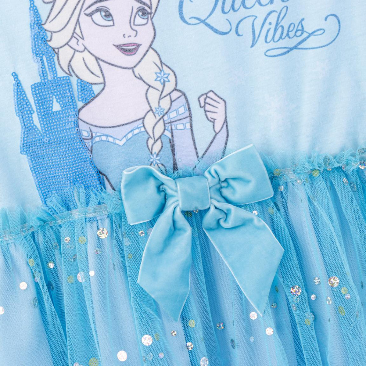 Disney Frozen Mädchen Kleid Single Jersey leicht für Alltag Freizeit und Urlaub