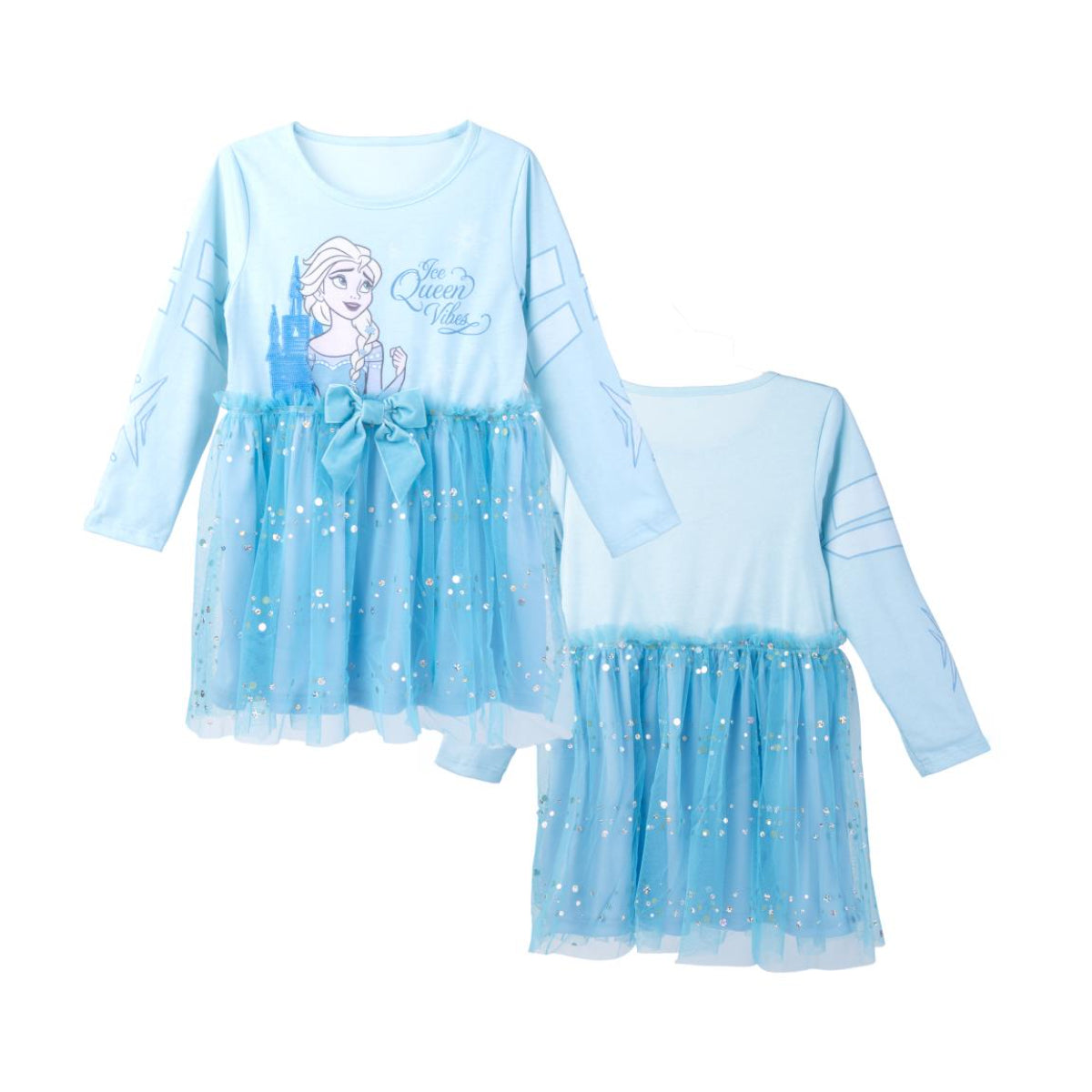 Disney Frozen Mädchen Kleid Single Jersey leicht für Alltag Freizeit und Urlaub