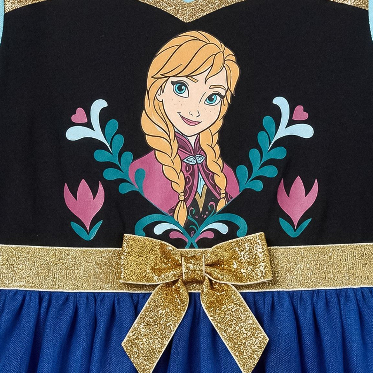 Disney Frozen Mädchen Kleid Single Jersey leicht für Alltag Freizeit und Urlaub