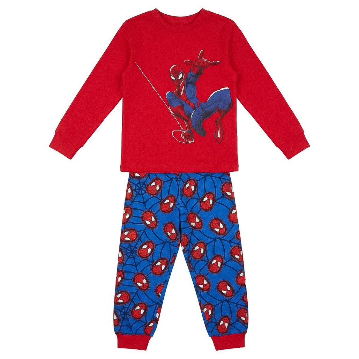 Marvel Spider-Man Schlafanzug Kinder lang für Nacht Freizeit und Zuhause