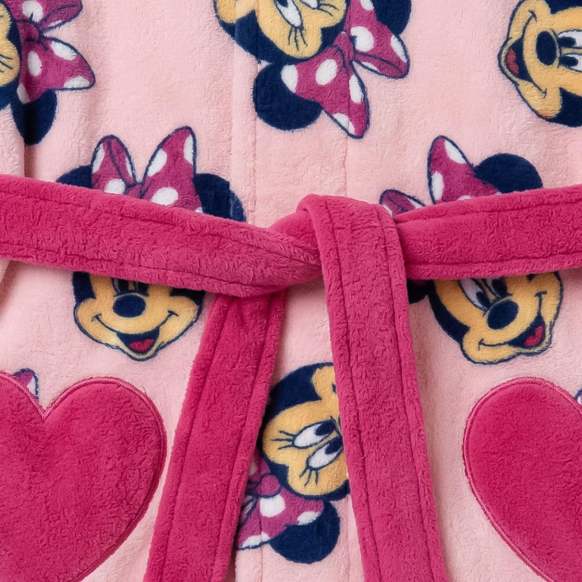 Disney Minnie Kinder Bademantel mit Applikationen für Zuhause Badezimmer gemütliche Stunden