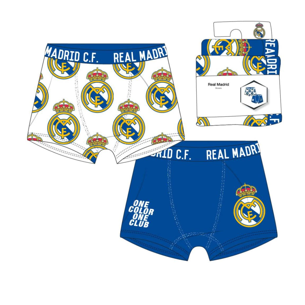 Real Madrid Kinder Unterhosen 2 Stück für Alltag Schule Freizeit und Reisen