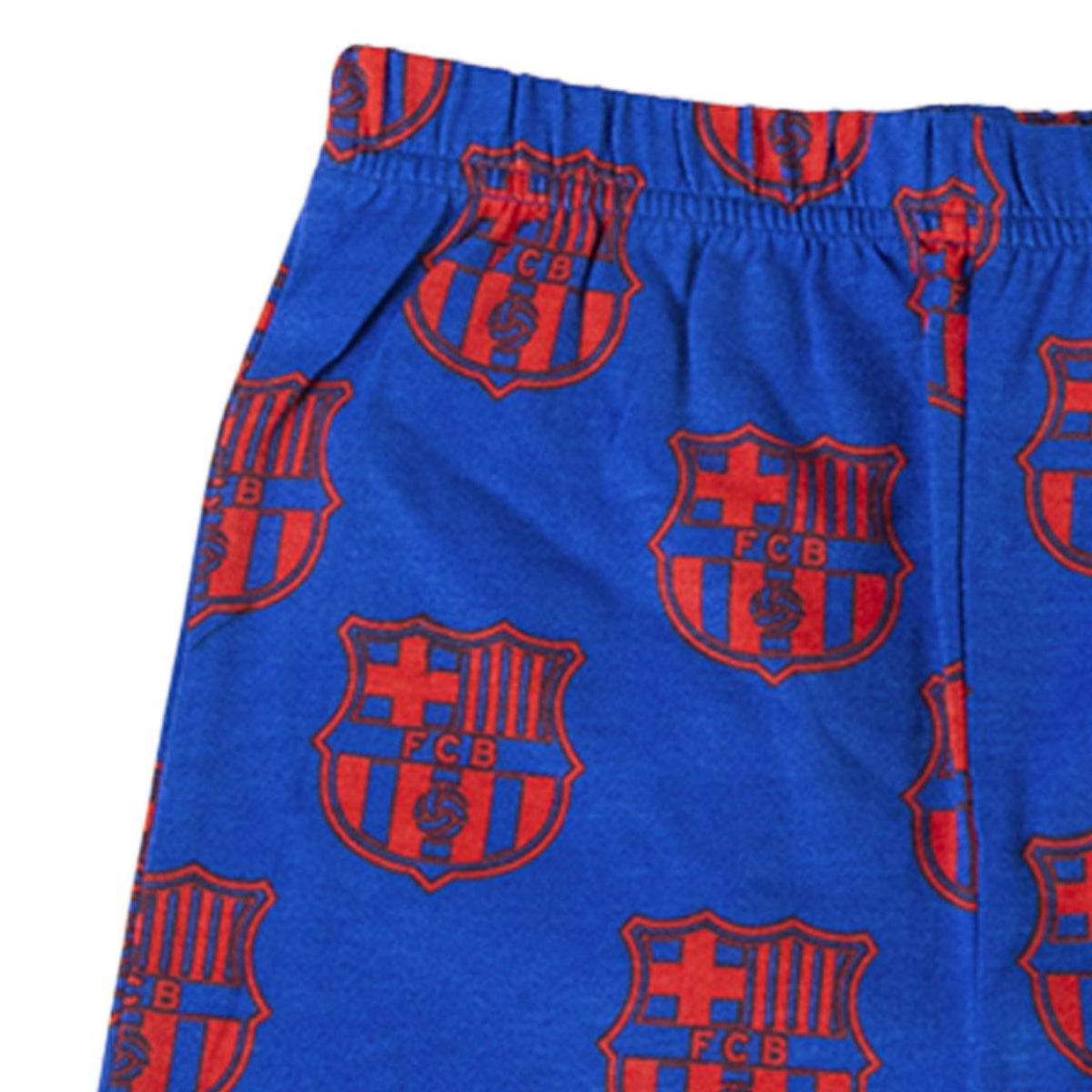 FC Barcelona Kinder Nachtwäsche Kurzarm Pyjama Sommer Schlafset Baumwolle