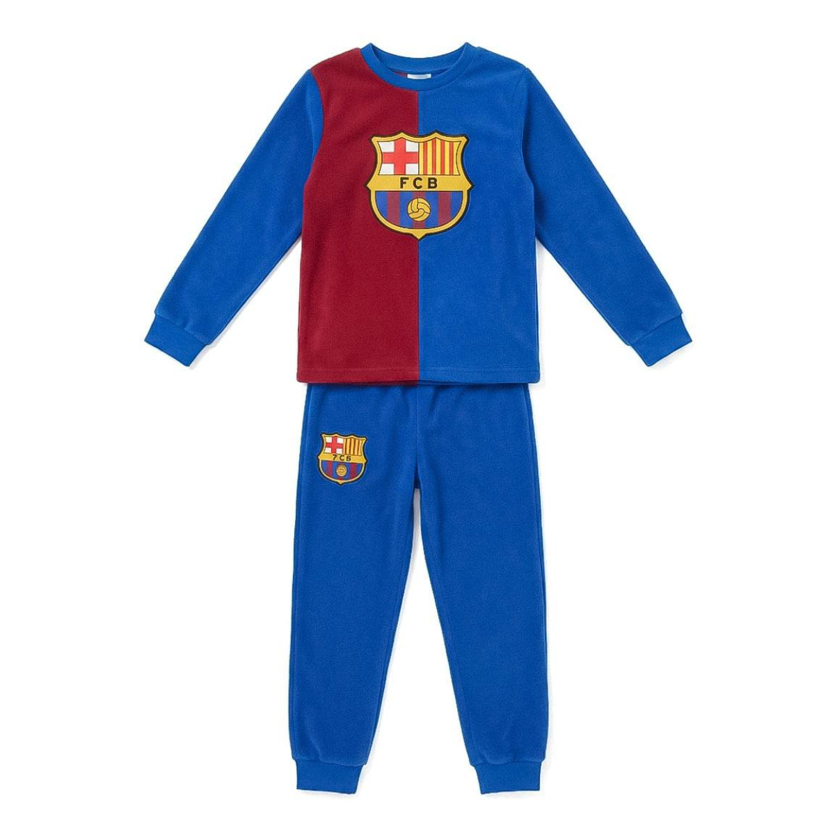 FC Barcelona Kinder Pyjama lang mit Applikationen für Nacht Zuhause und Freizeit