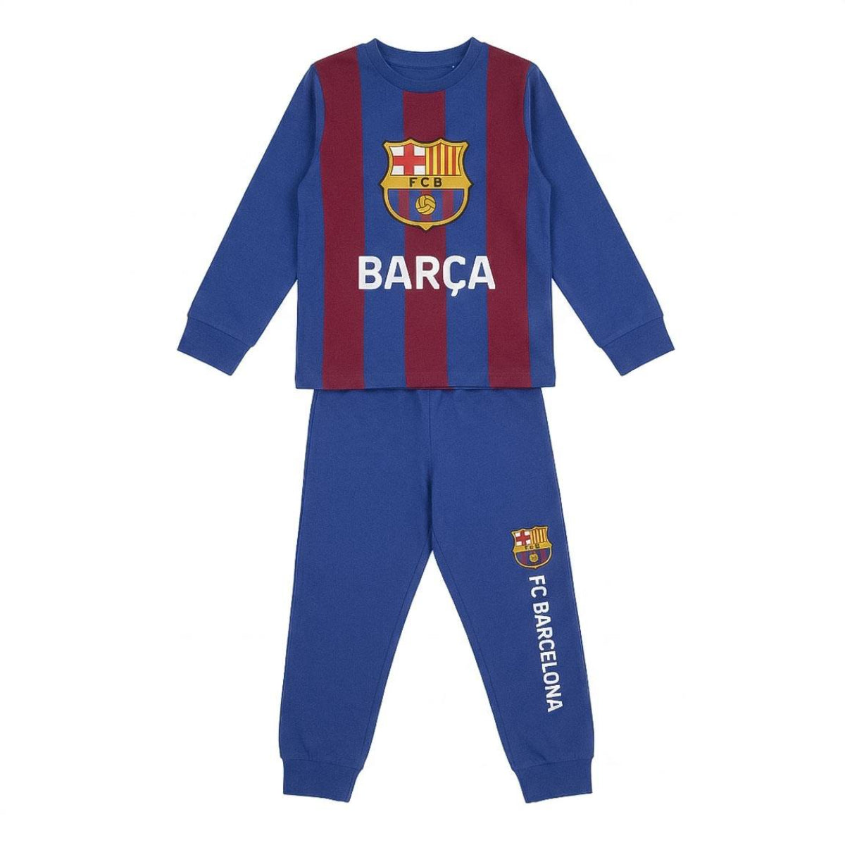 FC Barcelona Pyjama Kinder lang für Schlafen Zuhause und gemütliche Abende
