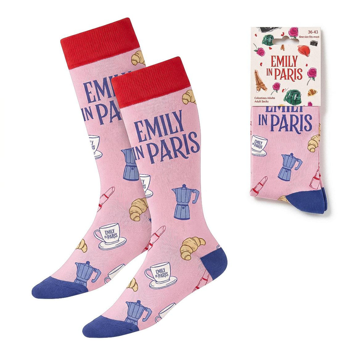 Emily in Paris Socken für Erwachsene Größe 36–43 für Alltag Freizeit und Reisen