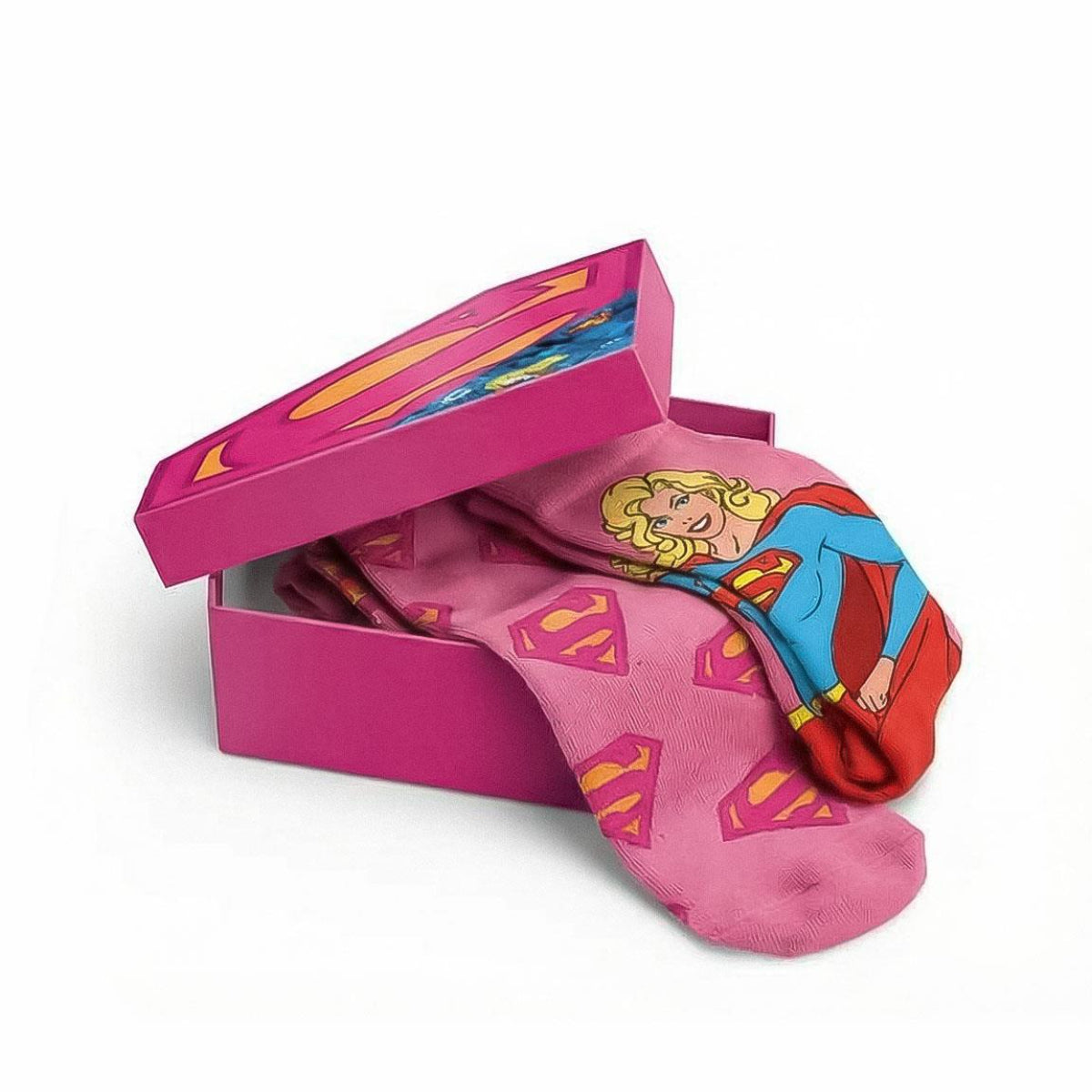 Superman Supergirl Socken für Erwachsene im praktischen 3er Set