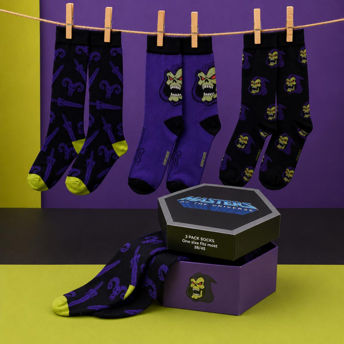 Masters of the Universe Socken für Erwachsene im praktischen 3er Set