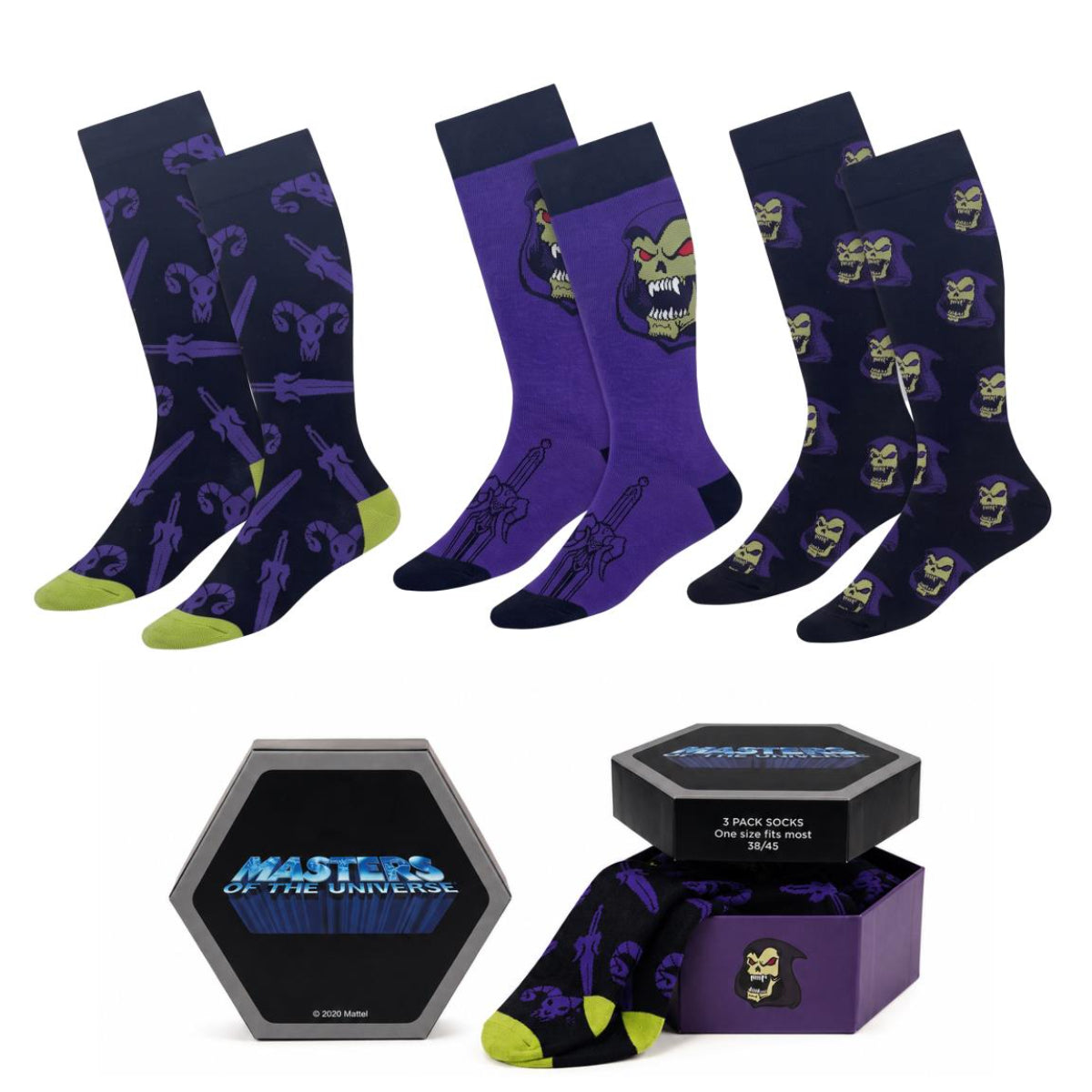 Masters of the Universe Socken für Erwachsene im praktischen 3er Set