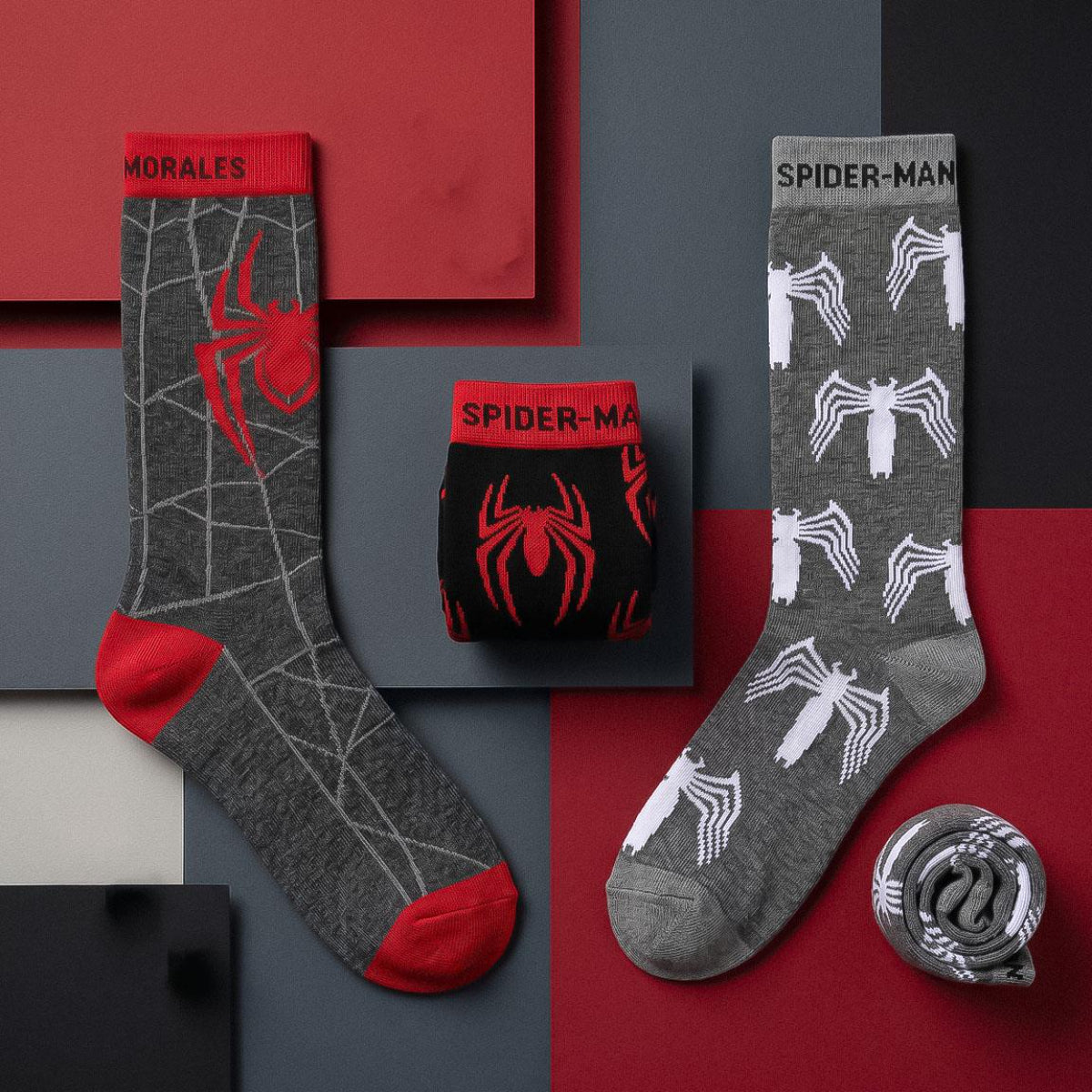 Marvel Spider-Man 38-45 Socken für Erwachsene im praktischen 3er Set