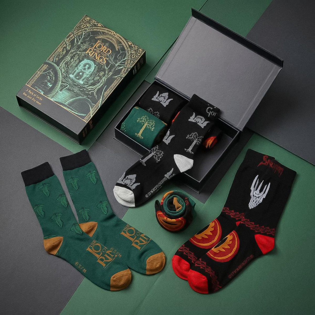 The Lord of the Rings Socken 3er Pack für Erwachsene Größe 38–45 für Alltag und Freizeit