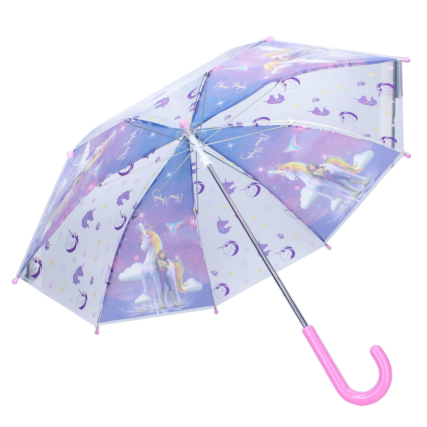 Unicorn Academy Schirm Ø 71 cm Bunter Regenschirm für Kinder